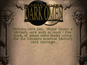 Warhammer - Dark Omen (US) screen shot title